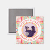 Aangepaste Verjaardag Sterren Rood Roze Groene Fot Magneet (Voorkant / Achterkant)