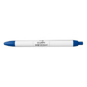 Aangepaste verjaardag template personaliseer gesch zwarte inkt pen (Voorkant)