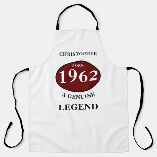 Aangepaste verjaardag toevoegen naam Jaar Born Par Schort (Voorkant)