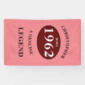 Aangepaste verjaardag toevoegen naam Jaar Born Par Spandoek (Horizontaal)