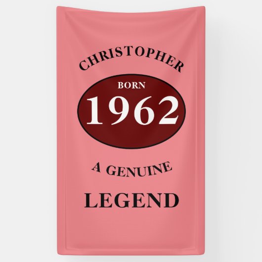 Aangepaste verjaardag toevoegen naam Jaar Born Par Spandoek (Verticaal)