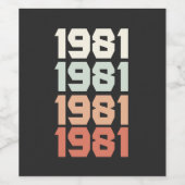 Aangepaste verjaardag wijn etiket (Enkel label)