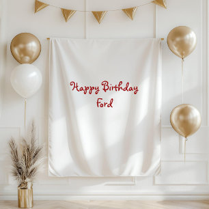Aangepaste Verjaardagsbanner Stof Naam Bord Minima Wandkleed