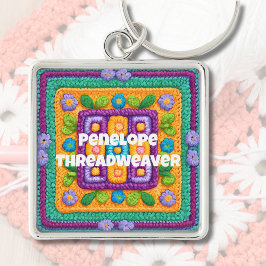 Aangepaste verjaardagscadeaus voor Crocheters Moed Sleutelhanger