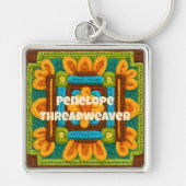 Aangepaste verjaardagscadeaus voor Crocheters Moed Sleutelhanger (Voorkant)