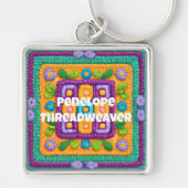 Aangepaste verjaardagscadeaus voor Crocheters Moed Sleutelhanger (Voorkant)