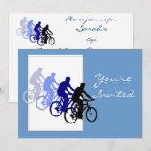 Aangepaste verjaardagsfeest, fiets, fiets, fietsen kaart (Voorkant / Achterkant)