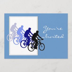 Aangepaste verjaardagsfeest, fiets, fiets, fietsen kaart