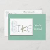 Aangepaste verjaardagsfeest, fiets, fiets, fietsen kaart (Voorkant / Achterkant)