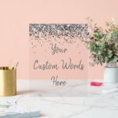 Aangepaste verjaardagsfeest met uw tekst hier acryl bord (Huwelijk)