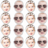 Aangepaste verjaardagsfeestgunsten, 30e verjaardag sticker (Voorkant)