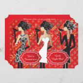 Aangepaste verjaardagsfeestje voor meisjes kaart (Voorkant / Achterkant)