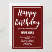 AANGEPASTE VERJAARDAGSFEESTJES KAART (Voorkant / Achterkant)