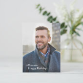 Aangepaste verjaardagsfoto briefkaart (Staand voorkant)