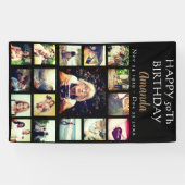 Aangepaste verjaardagsfotocollage banner (Horizontaal)