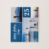 Aangepaste verjaardagsfotocollage legpuzzel (Verticaal)