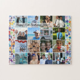 Aangepaste verjaardagsfotocollage legpuzzel