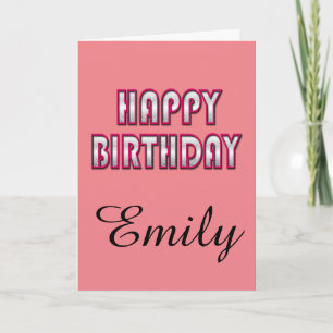 Aangepaste verjaardagskaart met naam Sjabloon