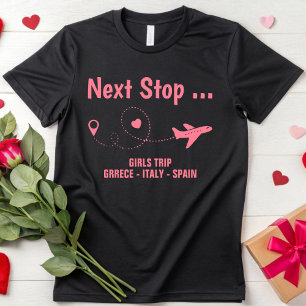 Aangepaste verjaardagsreis Meisjesreis Gezinsvakan T-shirt