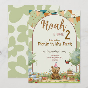 Aangepaste verjaardagsuitnodiging voor picknick me kaart