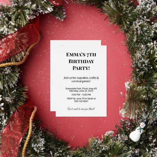 Aangepaste verjaardagsuitnodigingen & Party Kaarte Folie Uitnodiging (Insitu)