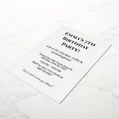 Aangepaste verjaardagsuitnodigingen & Party Kaarte Folie Uitnodiging (Gedraaid)