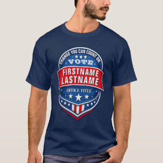 Aangepaste verkiezingscampagne sjabloon t-shirt
