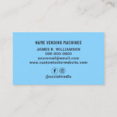 Aangepaste verkoopautomaten visitekaartje (Achterkant)