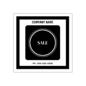 Aangepaste verkooptekst met bedrijfsnaam en telefo rubberstempel (Afrduk)