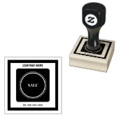 Aangepaste verkooptekst met bedrijfsnaam en telefo 	rubberstempel (Gestempeld)