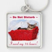 Aangepaste verkutten in helder rood mandje sleutelhanger (Voorkant)