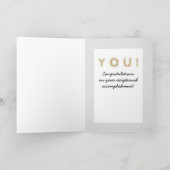 Aangepaste verpleeggraad Gefeliciteerd creditcard Kaart (Binnen)