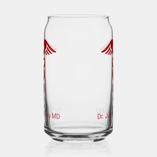 Aangepaste verpleegkundige of arts Caduceus Blikvorm Glas (Links)