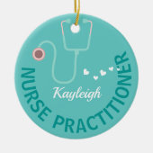 Aangepaste verpleegkundige stethoscoop keramisch ornament (Voorkant)