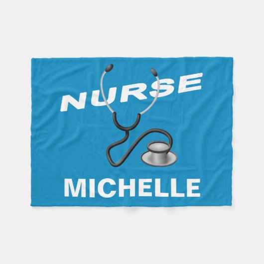 Aangepaste verpleegnaam fleece deken (Voorkant (Horizontaal))