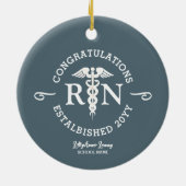 Aangepaste verpleegschool Afstuderen Keepomwille Keramisch Ornament (Achterkant)