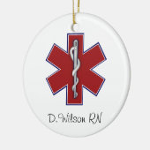 Aangepaste verpleegster keramisch ornament (Links)
