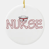 Aangepaste verpleegster keramisch ornament (Achterkant)