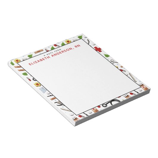 Aangepaste verpleegster notitieblok (Schuin)