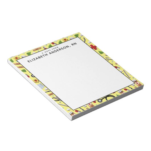 Aangepaste verpleegster notitieblok (Schuin)