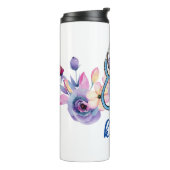 Aangepaste verpleging Floral Stethoscoop Gift Thermosbeker (Gedraaid links)