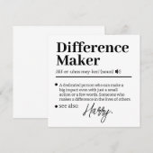 Aangepaste Verschil Maker, Cadeau voor Mentor Waar (Voorkant / Achterkant)