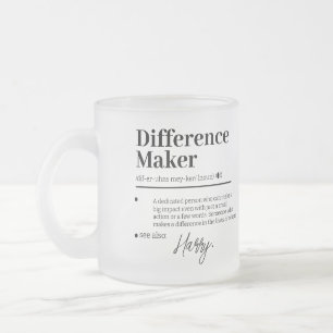 Aangepaste Verschil Maker, Cadeau voor Mentor Waar Matglas Koffiemok
