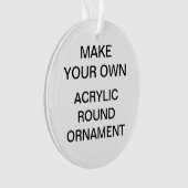 Aangepaste versiering met acrylROND kerstboomversi Ornament (voorkant)