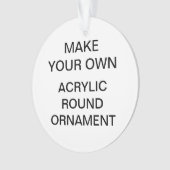 Aangepaste versiering met acrylROND kerstboomversi Ornament (voorkant)