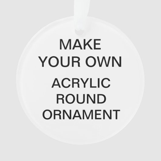 Aangepaste versiering met acrylROND kerstboomversi Ornament (voorkant)