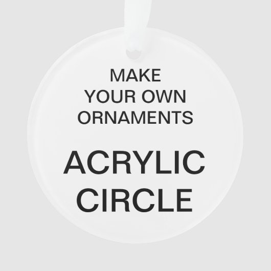 Aangepaste versiering met acrylROND kerstboomversi Ornament (voorkant)