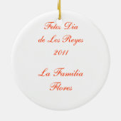 Aangepaste versiering met drie koningen keramisch ornament (Achterkant)