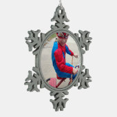 Aangepaste versiering tin sneeuwvlok ornament (Links)