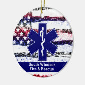 Aangepaste versiering van Dept EMS Star Life-Logo Keramisch Ornament (Links)